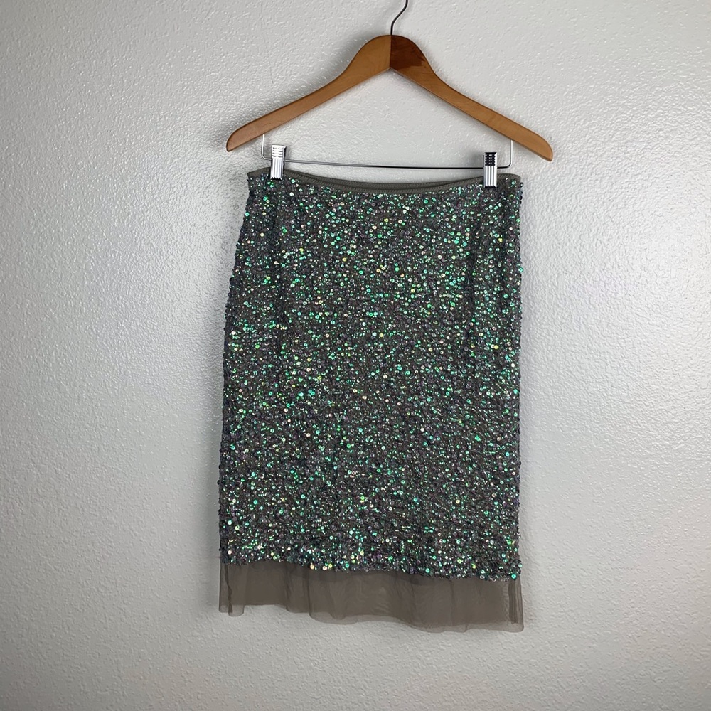 Body by Victoria Sequin Pencil Skirt